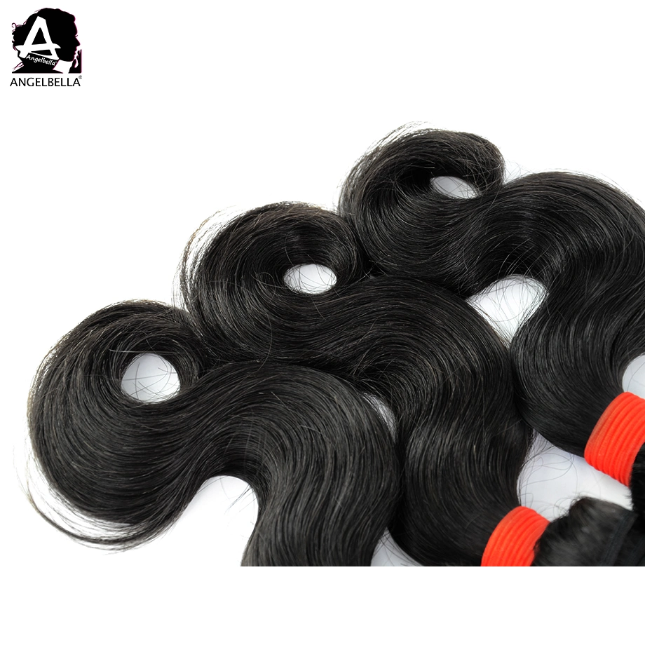 Angelbella Brazilian Hair Weaving Natural Black Hair Weft 100% Human Hair