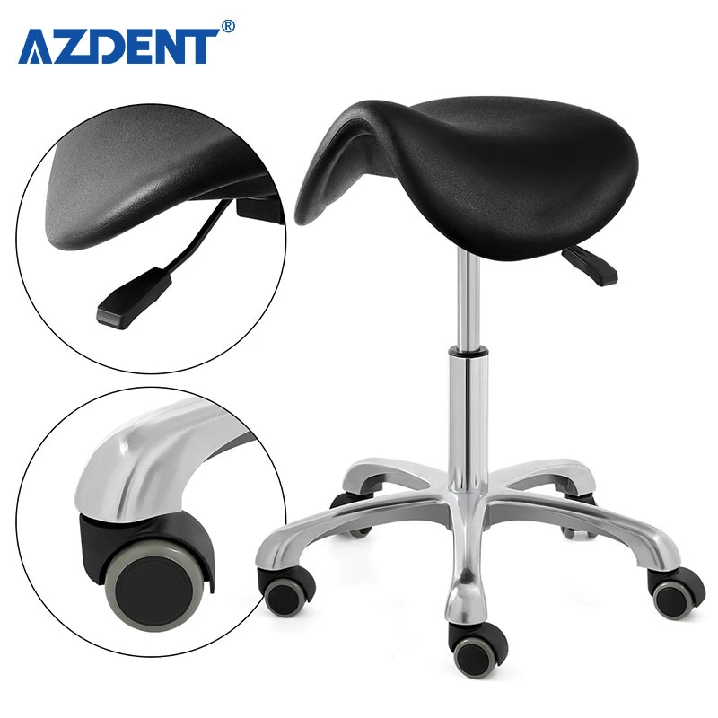 Dental Chairs Dental Clinic Massage Salon Saddle Stool Rolling Chair Ergonomics Adjustable Stool with Wheels