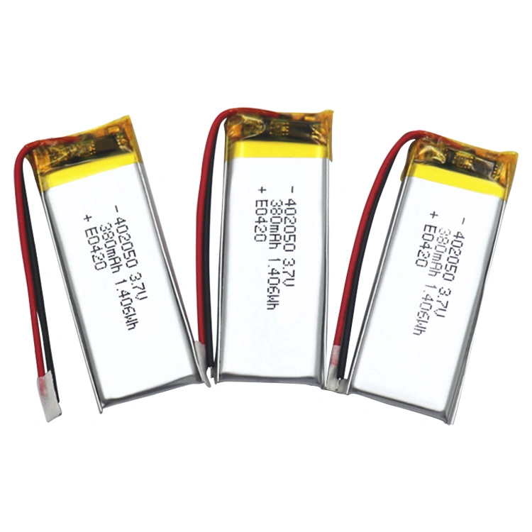 Hot Sale Model 402050 3.7V 380mAh Lithium Polymer Battery