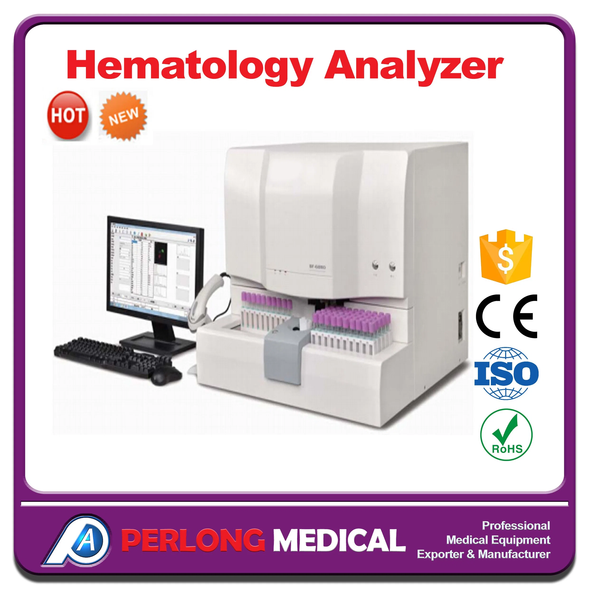 Hospital and Lab Five Part Hematology Analyzer