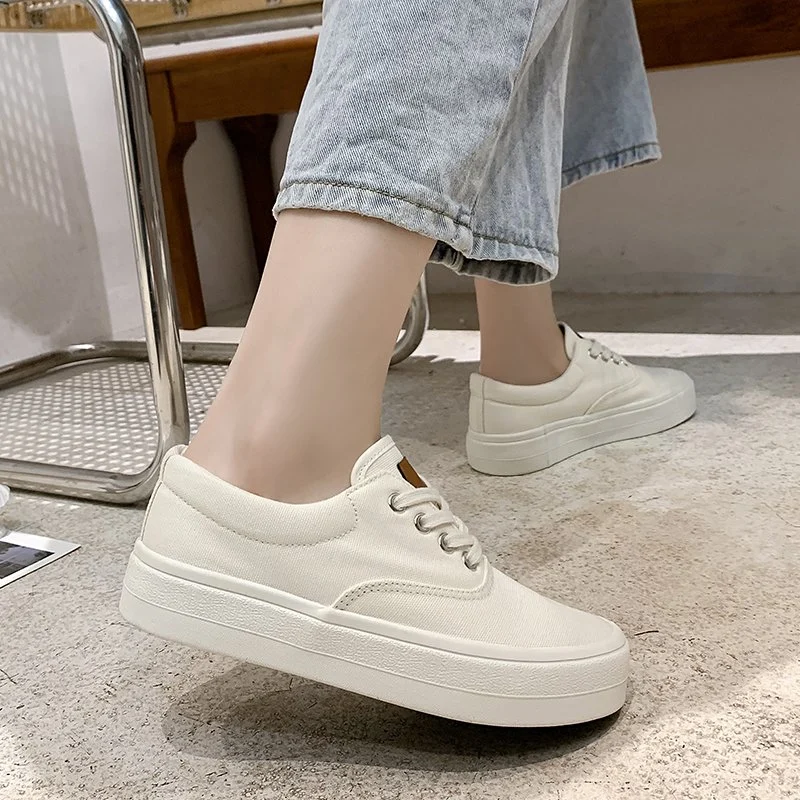 Low Top Wholesale/Supplier New Model Branded Canvas Shoe Women Casual Shoes Lace up