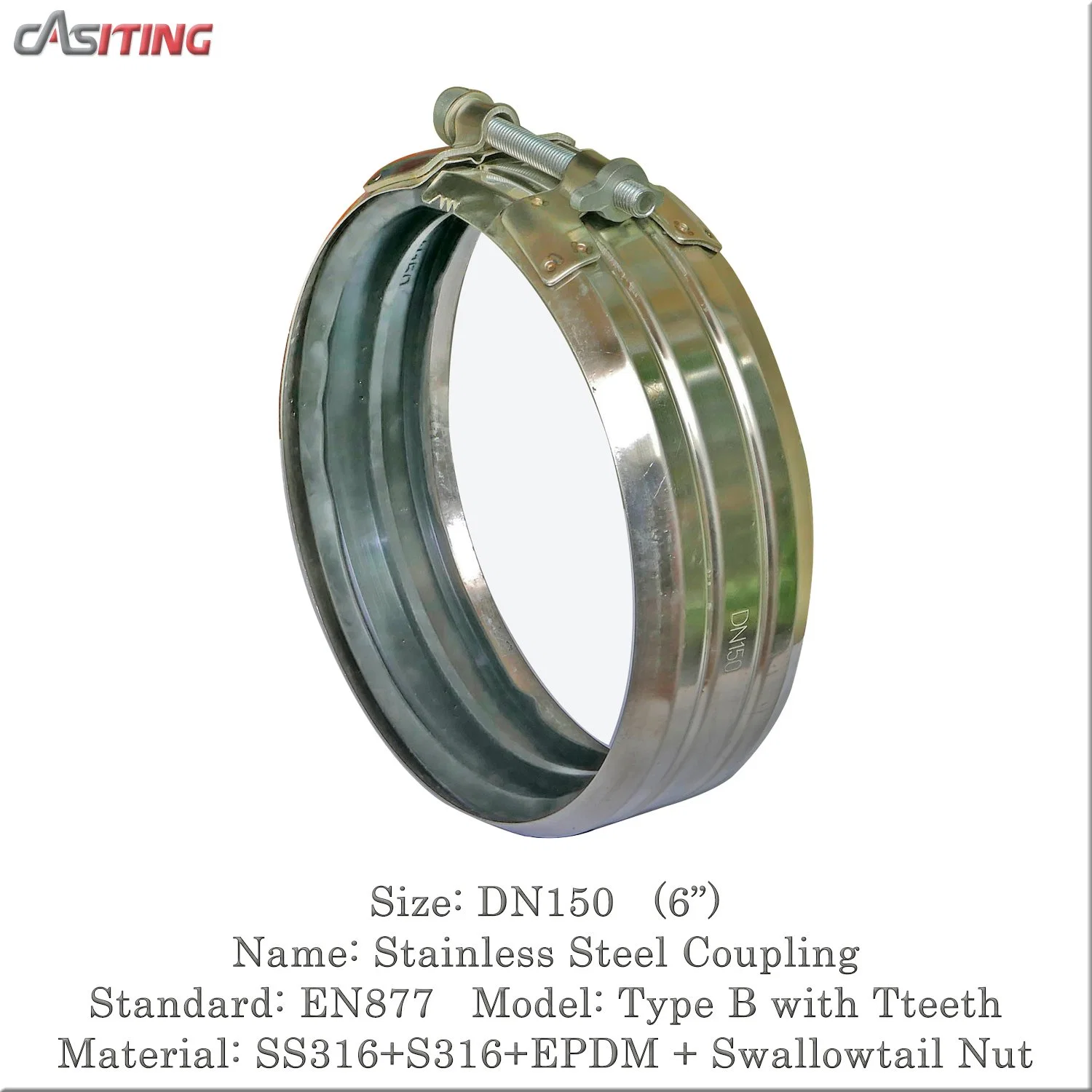 DN150 EN877 B TYPE SS316 EPDM COUPLING