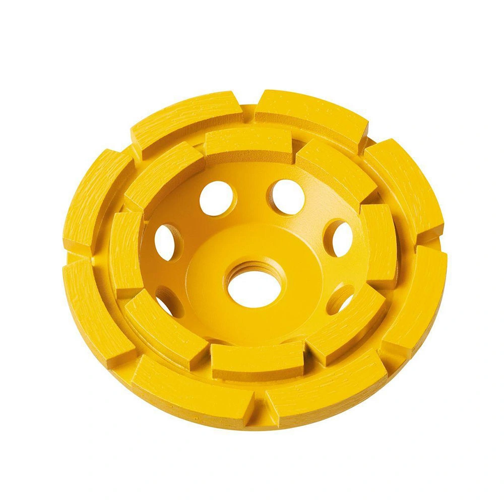 GUSHI Abrasive Tools Double Row Segment Diamond Grinding Cup Wheels for Concrete