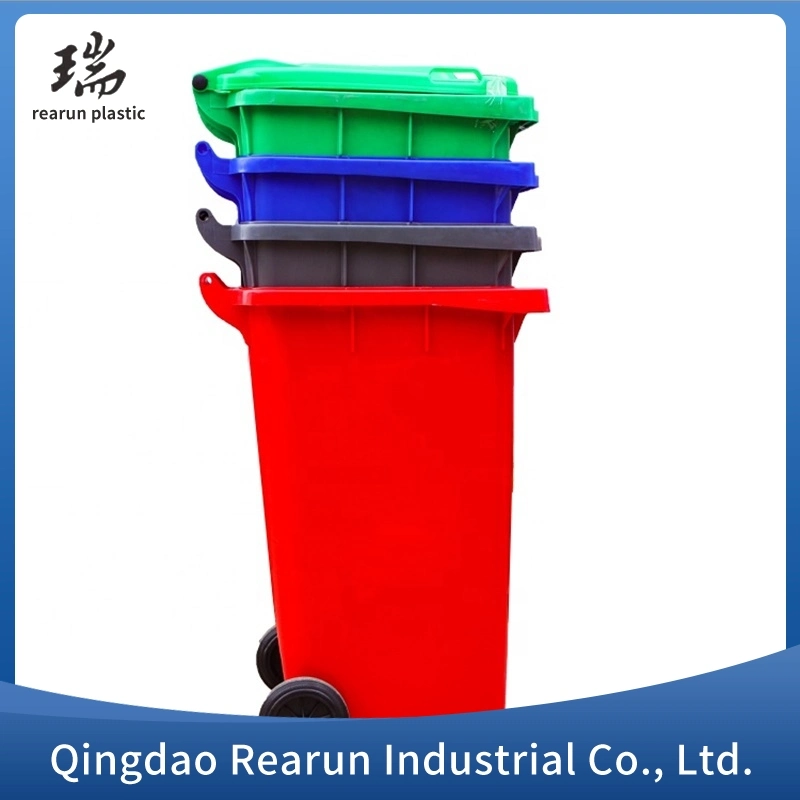 HDPE Customized Color Mobile Wheeled Recycle Plastic Dustbins Garbage Waste Bin