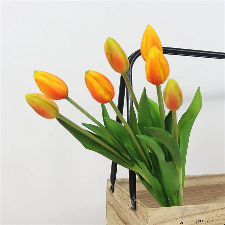 Comercio al por mayor de la flor de plástico de pared decorativos Tulip artificial para la coubicación Decoracion