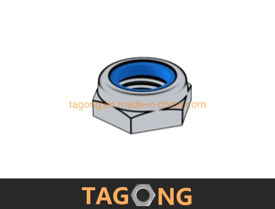 DIN985 Nylon Nuts Self Lock Nuts Phosphate Coating M27