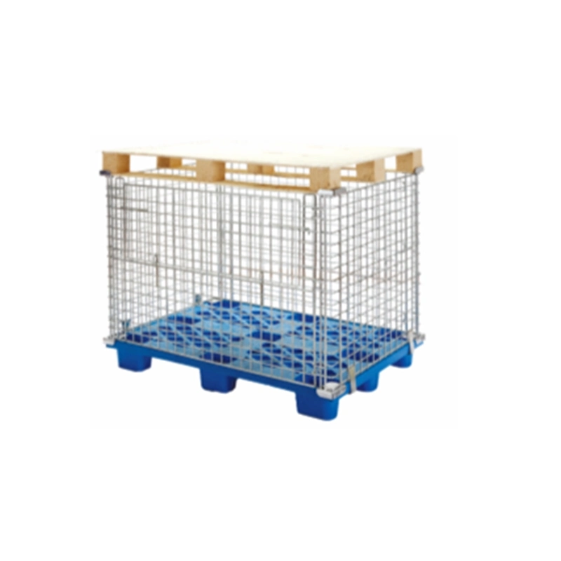 Manufacture Warehouse Equipments, Storage Steel Pallet Cage Wire Mesh Container