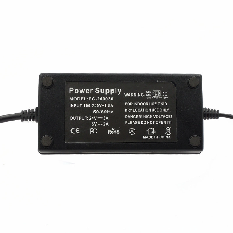 Dual Output 24V 3A 5V 2A AC DC Power Adapter/Power Supply