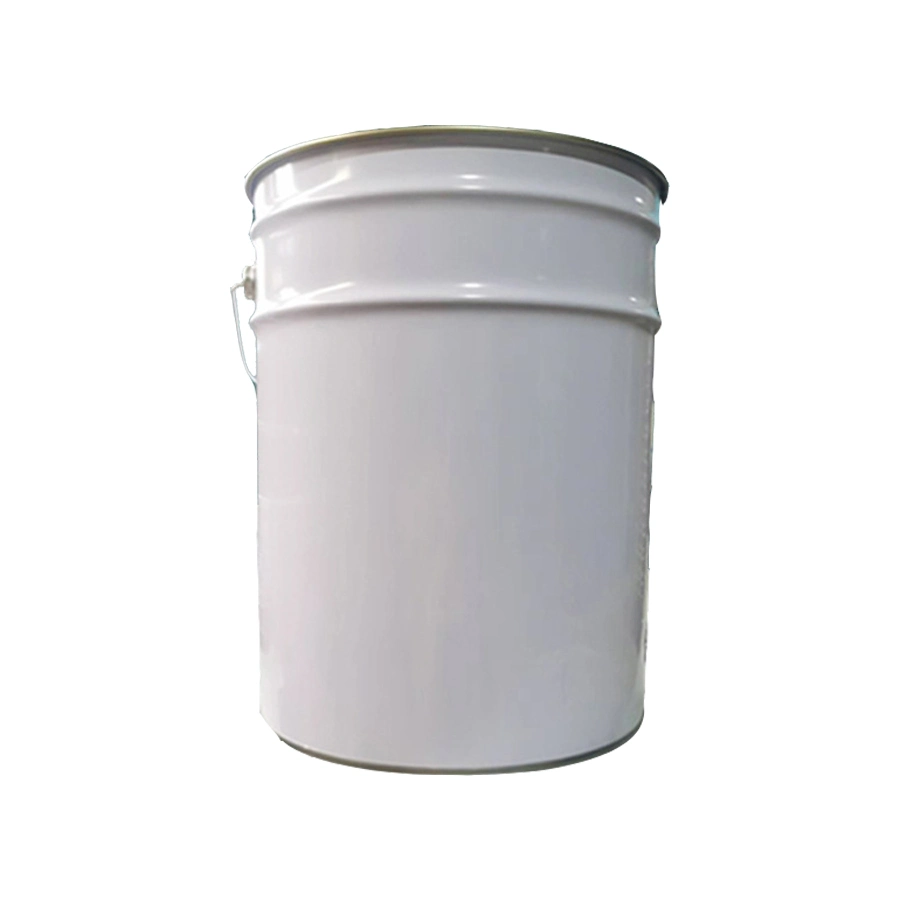 25 Liter Conical White Coating Flower Lid Paint Pails Empty Tinplate Metal Bucke