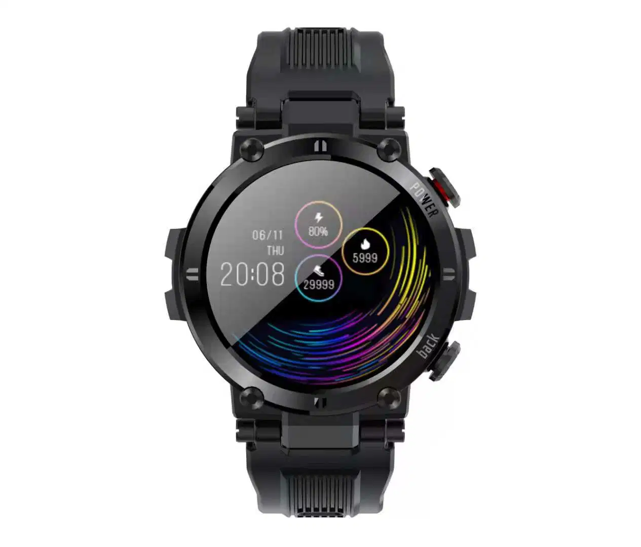 D13 Full Touch Screen Smart Watch IP68 Waterproof Support Hr / Bp Fitness Tracker Smartwatch