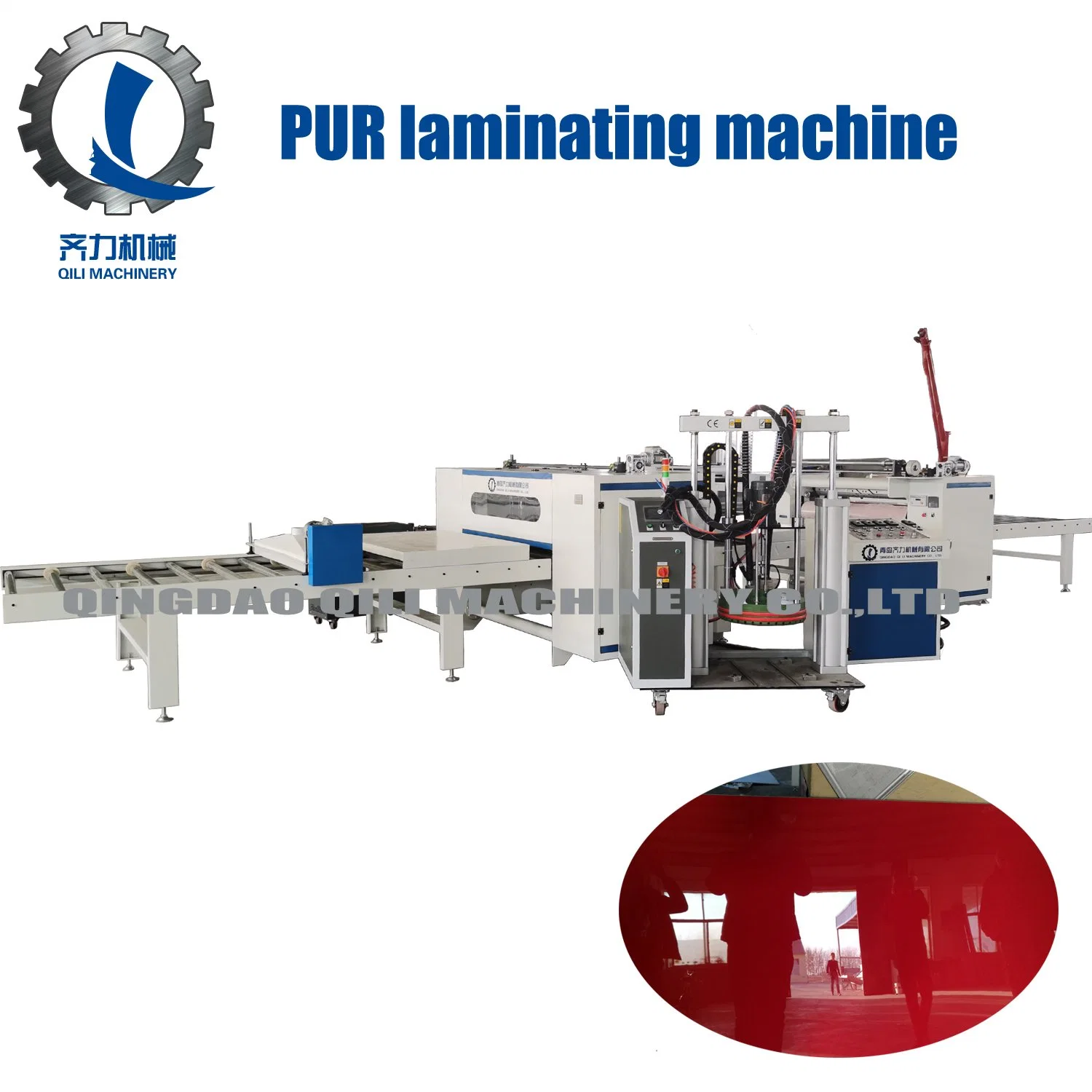 PUR Laminating Machine for Press Acrylic HPL Sheet CPL on MDF or Plywood Panel