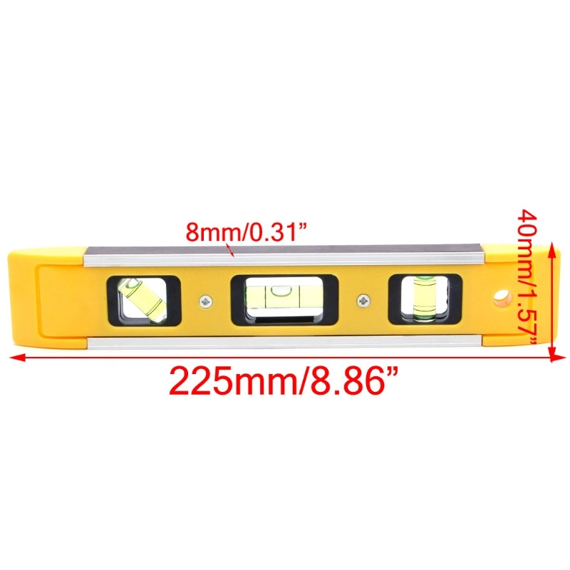 Magnetic Measuring Instrument Tool High Precision Spirit Level 22.5cm