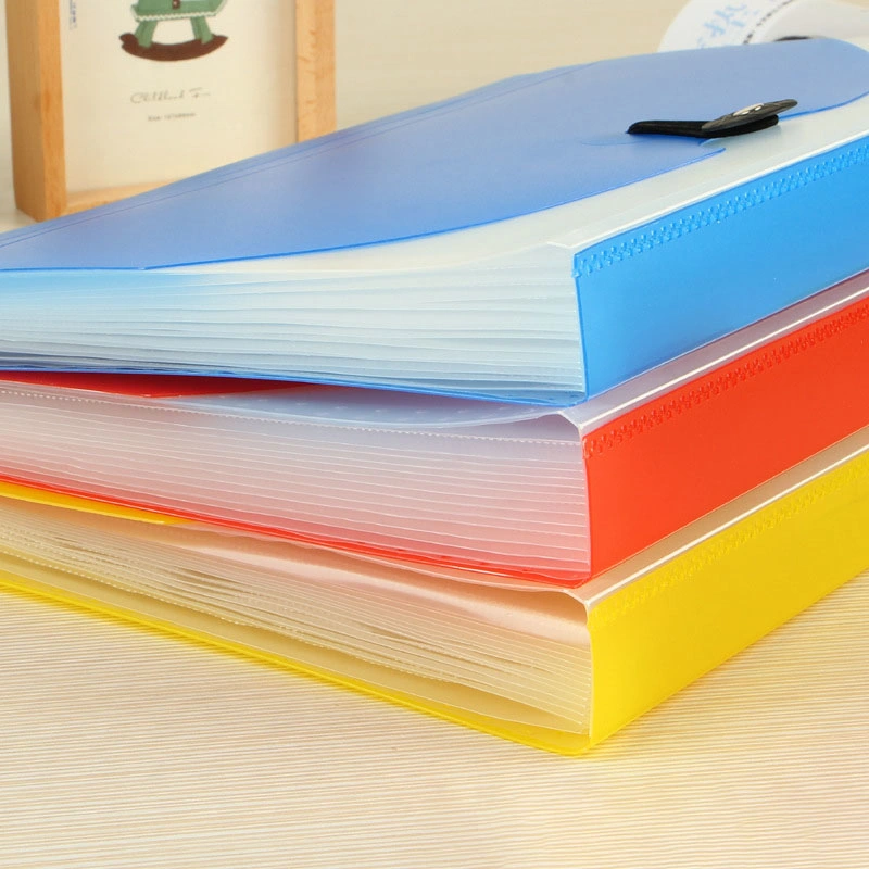 A4 Colors PP Portable Expandable Multicolor Accordion File Folder for Business Office