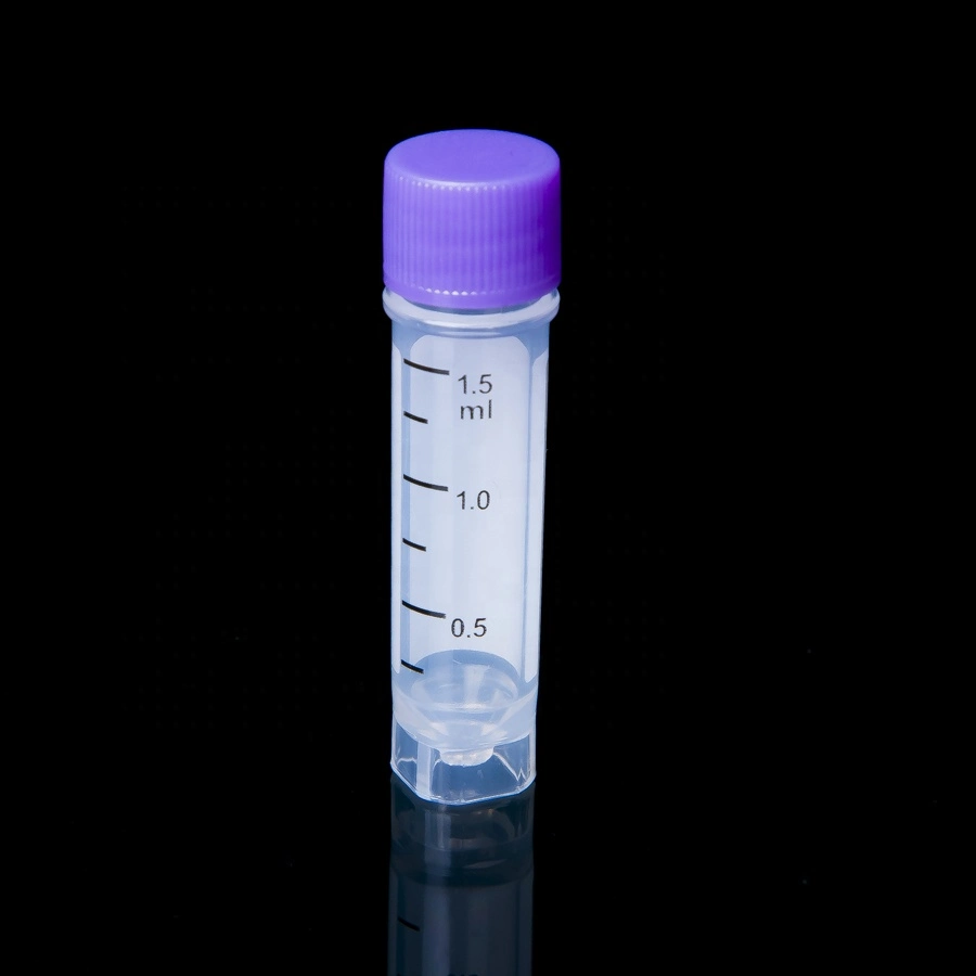 Laboratory Consumables Test Tube PP 1.5ml Cryovial Tube with Screw Ca P Cryo Vial Tube Plastic Cryotube