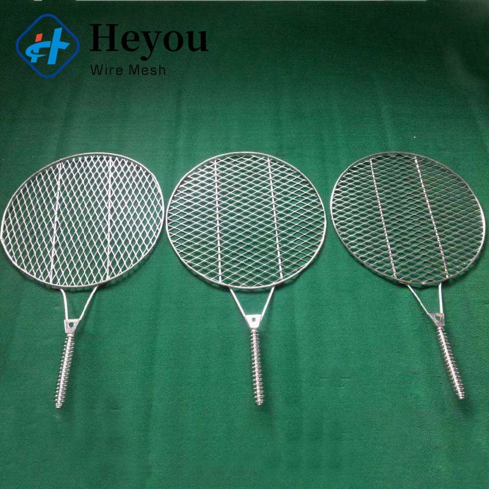 Barbecue Net 304 Stainless Steel Thickened and Thick Round Barbecue Net Piece Outdoor Barbecue Net Household Barbecue Net Piece