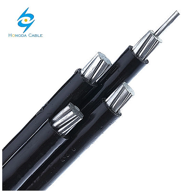 Aluminum Conductor XLPE Triplex Overhead Service Drop Cable Twisted Wire 2X4/0AWG+4/0AWG