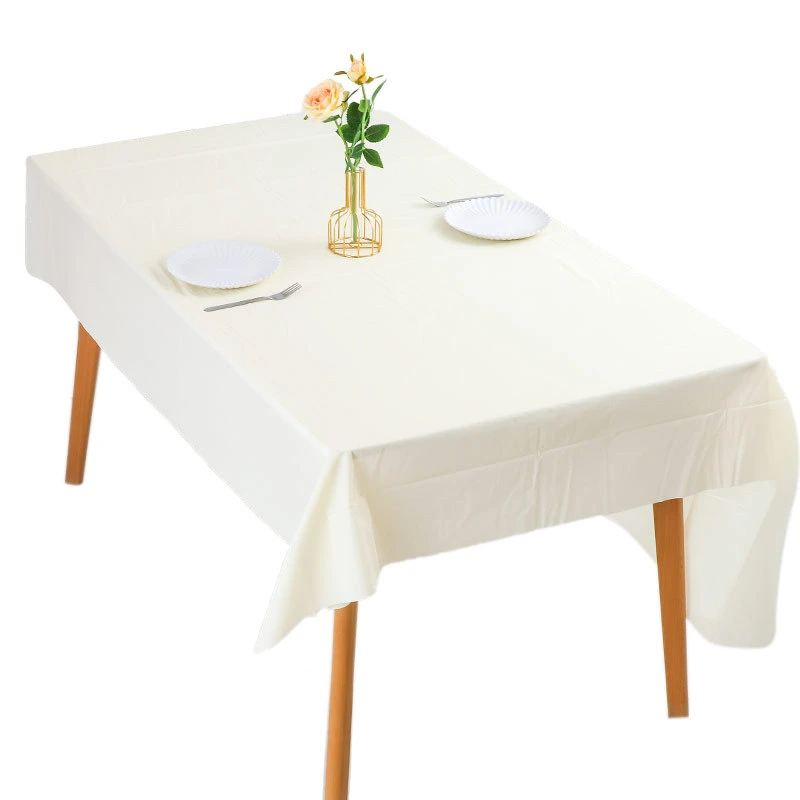 Tablecloth Fabric Wedding Hotel Factory Dining Velvet PP não Woven Recepção redonda damasco usada como capa para mesa rosa 3D Pano