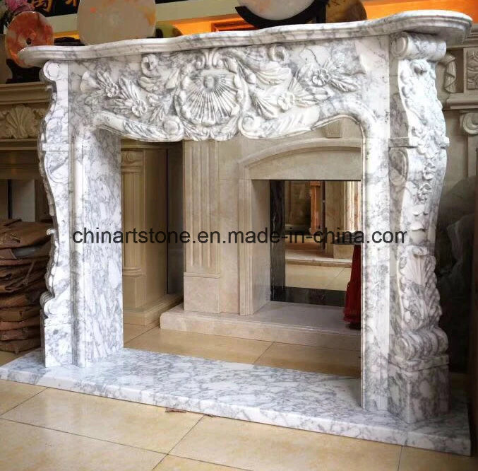 China Marble Nature Stone Modern and Antique Fireplace for Home Decoration