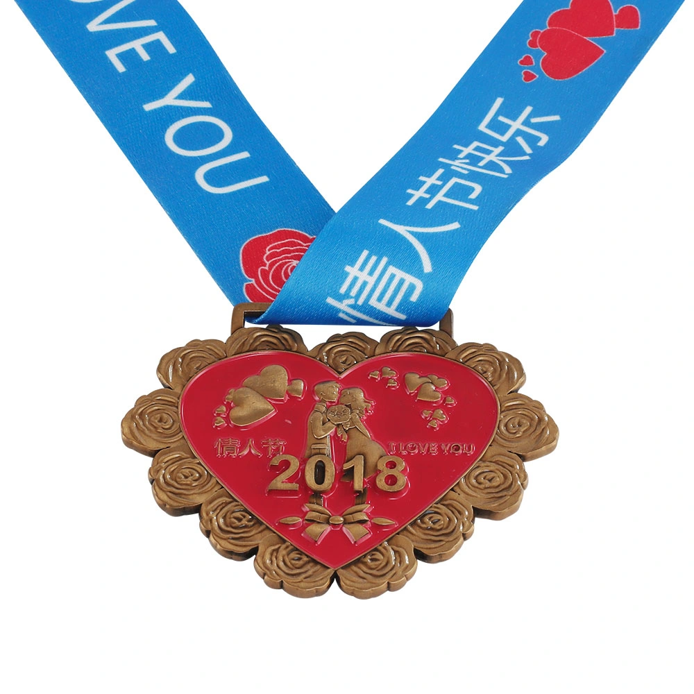 China OEM Factory Custom Made Gold Plated Metal Alloy Craft Medal Manufacturer Customized Award Insignia Bespoke Wholesale/Supplier Sandblasted Souvenir Medallion