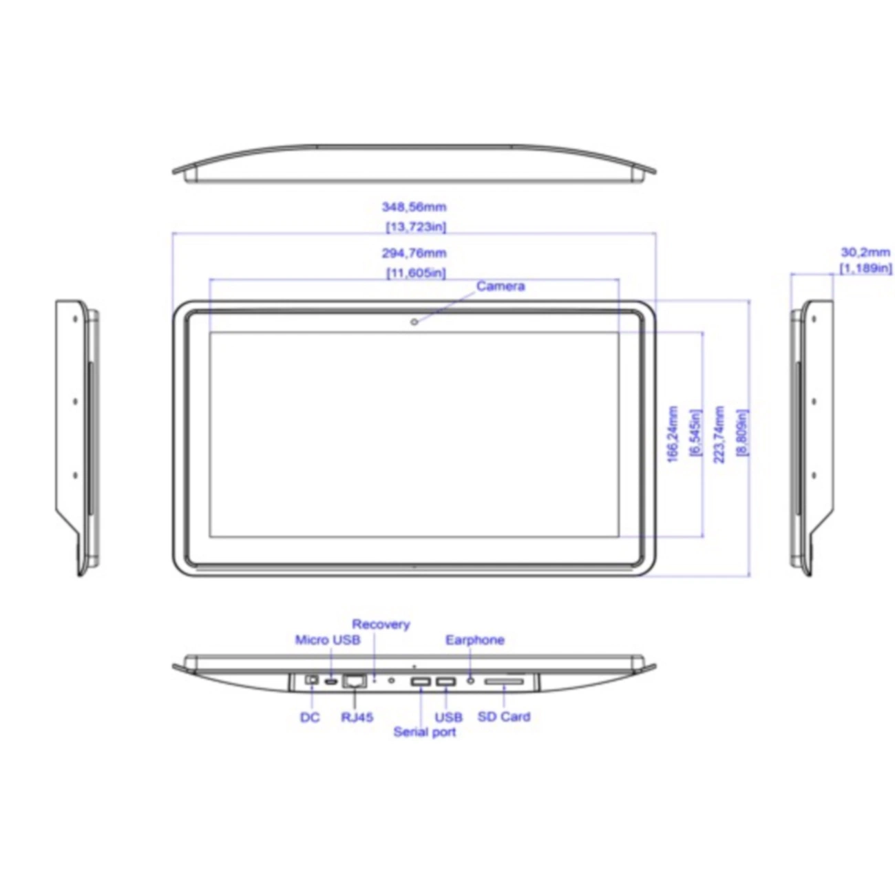 15.6 Inch Poe Android Tablet with Touch Screen for Commercial Use