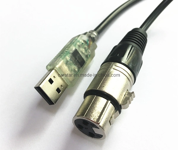 Cable adaptador de interfaz USB a DMX FTDI RS485 XLR 3pin