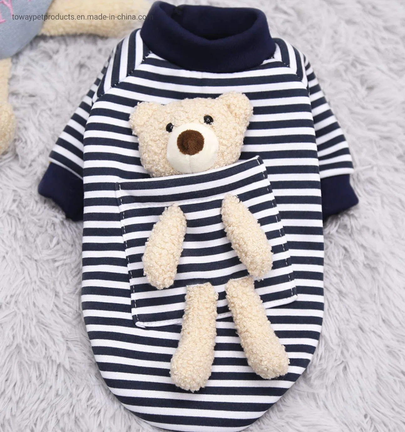 Stripes Design Cotton Shirt Pup Coat Pet Clothes Dog Apparel