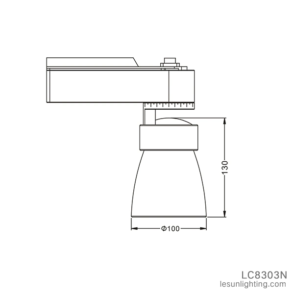 Aluminium rotierende 30W Track Light LED / COB Tracks Lamp LC2330L