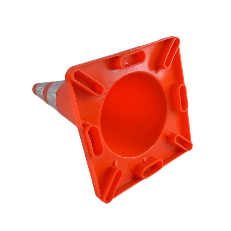 70cm All Red Flexible Reflective PVC Traffic Cone