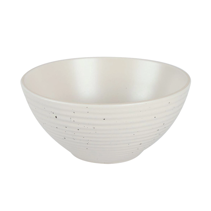 Gres Gris Glaze con punto de pulverización arroz Bowlv