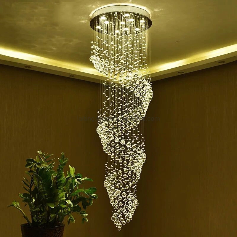 European Style Villa Indoor Decoration Luxury Living Room Pendant Lamp K9 Modern LED Chandelier Ceiling Light