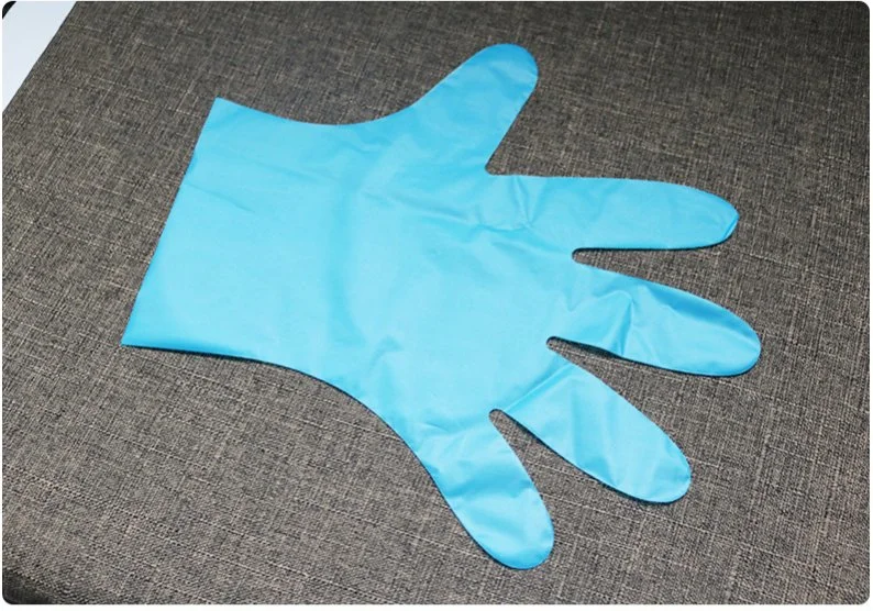 China Suzhou Disposable TPE Gloves PE Black Blue Gloves