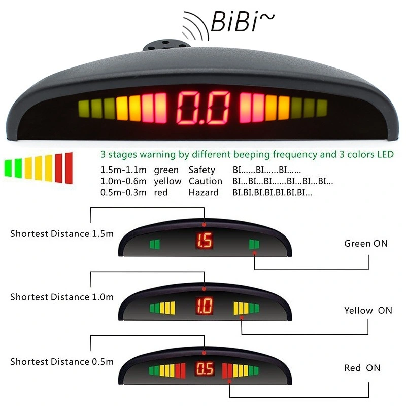 Universal Car Parking Sensor for Reversing and Braking System 4 Front and 4 Rear Parking Sensor