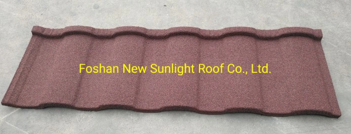 China Construction Material Red Color Zinc Metal Roof Tile, Roofing Tile