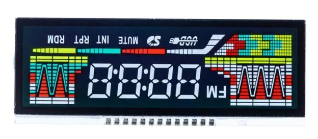 Tn 7 Segment Monochrome LCD Display for Car Vehicle Display