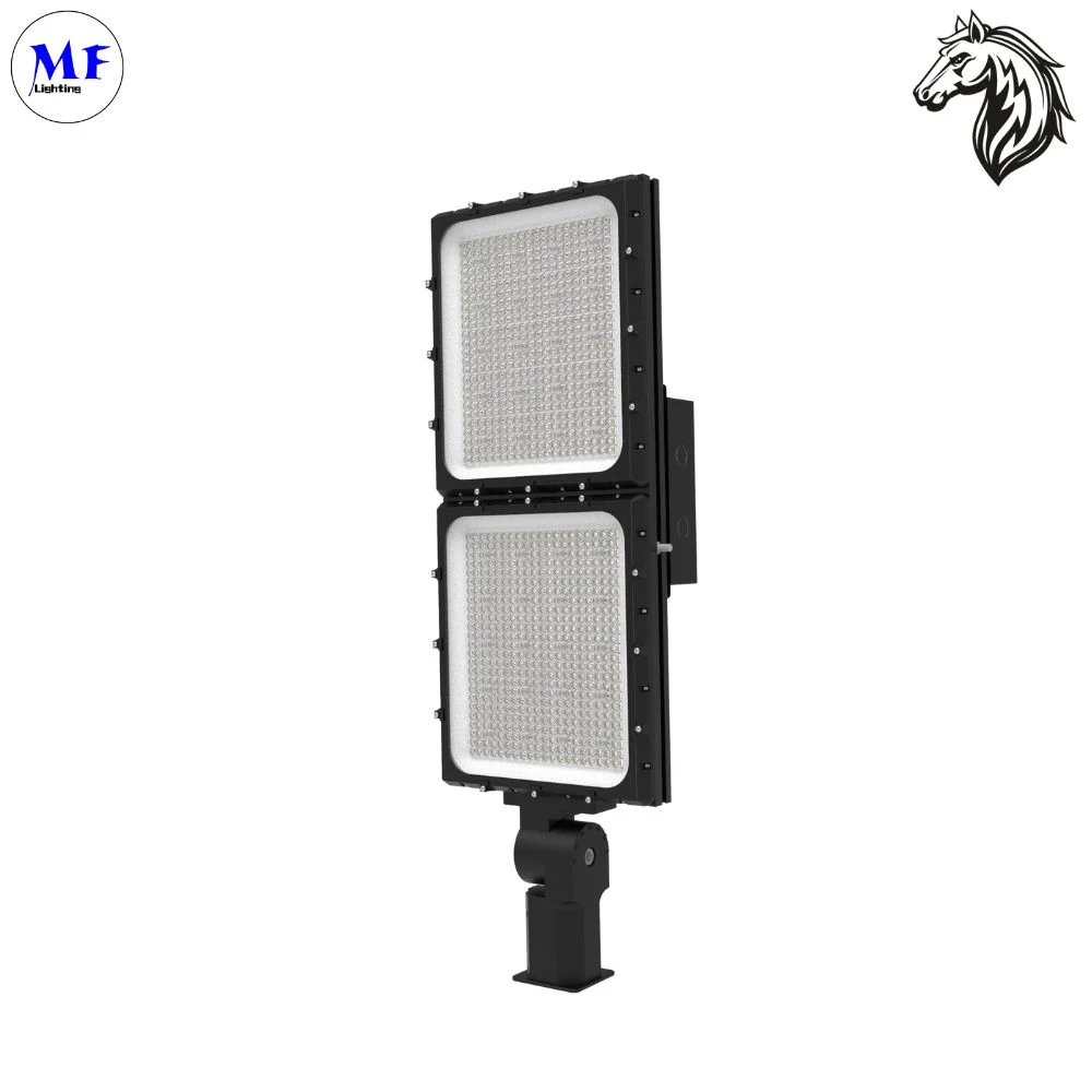 High Power 200W-1200W IP66 Waterproof LED Flood Light Lamp with Dali 0-10V Dimmable for Stadium Wharf Airport Dock Tower Crane Tennis Court Golf Course