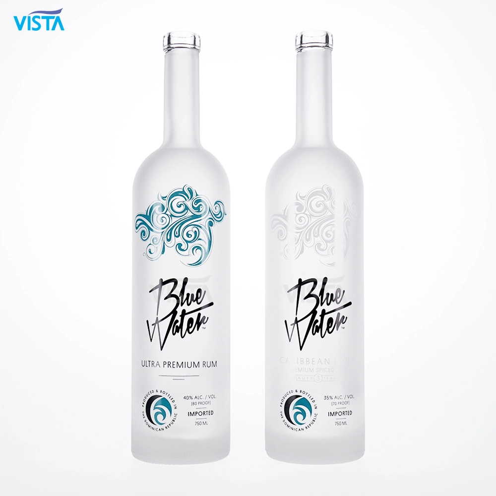 375ml 37.5cl 500ml 50cl 750ml 75cl1000ml 100cl Spirit Liquor Vodka Whisky Water Glass Bottle with Screw Cap Cork Cap High Flint Clear Color