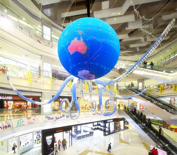 Intérieur en extérieur Écran LED Boule P1.8 personnalisés P2 P6 P10 Affichage LED Sphère un diamètre de 1 m 2m pour l'aéroport