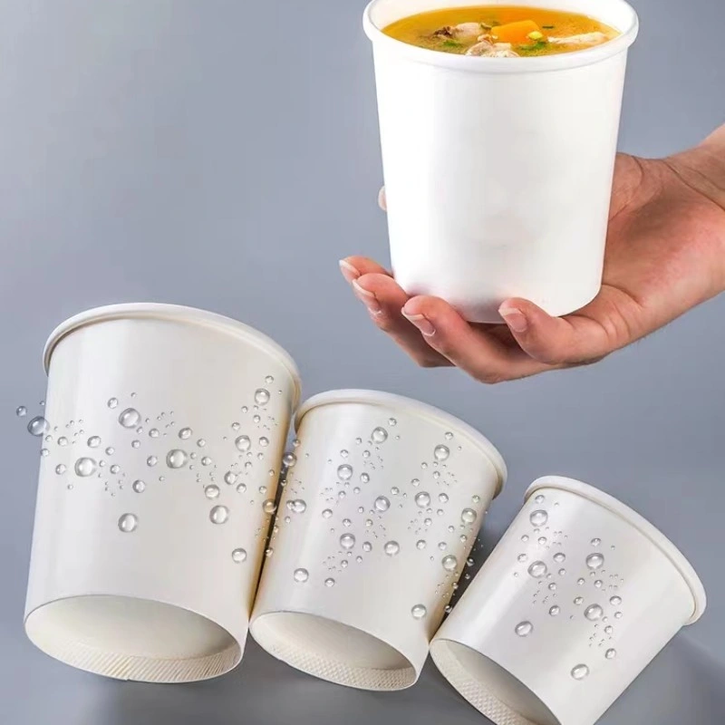 Hot Sales White Paper Soup Cup with PE Coating