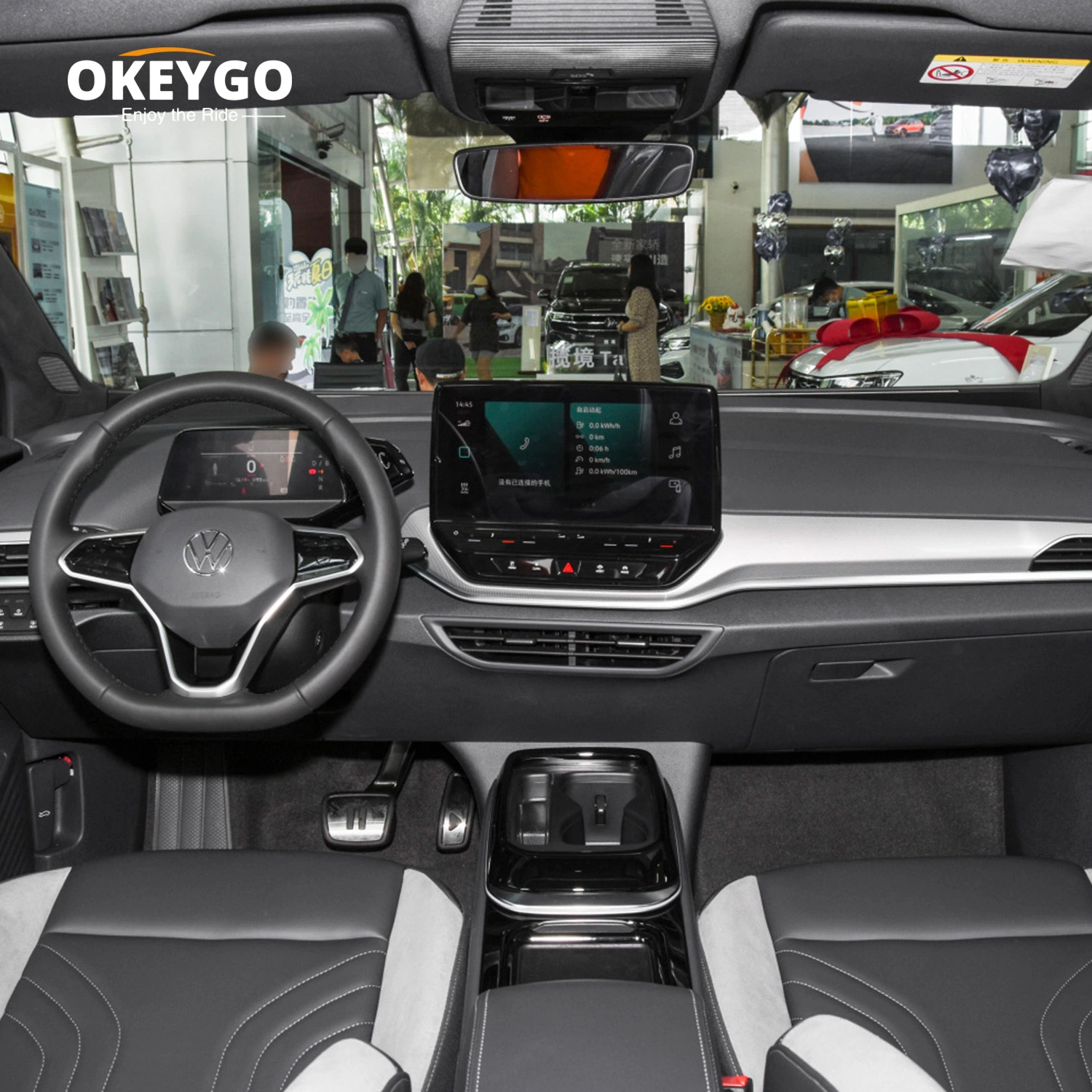 Roues arrière motrices Voiture électrique VW d'occasion bien conçue et intelligente, SUV ID. 4 Crozz à vendre.