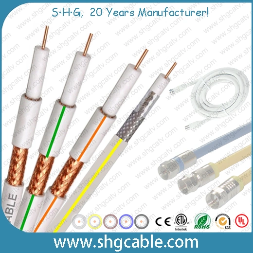 De alta qualidade, televisão por satélite 75 Ohms Cabo Coaxial CT165