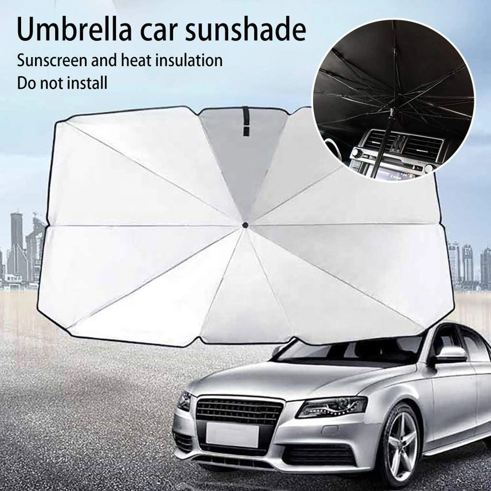 2020 100% auto parabrisas Protector de la sombrilla, Paraguas plegable 3 Parking UV calor Umbrella-Block sombrillas para la parte delantera de la ventana