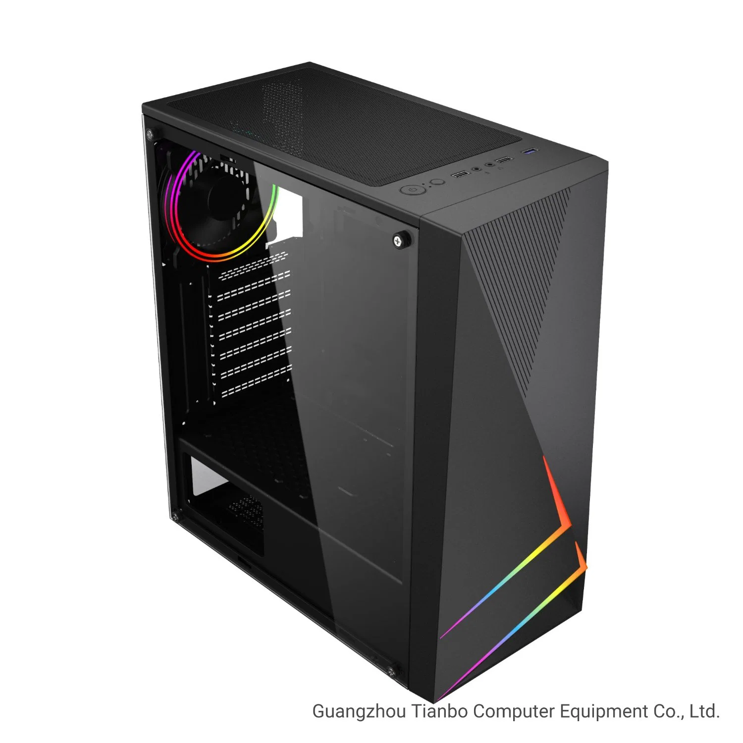 MID Tower Gaming Cases with Slim Ring Fans ATX Computer Parts