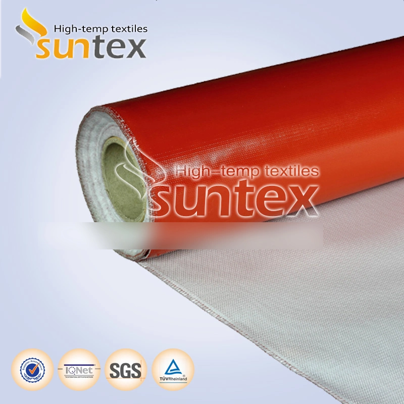 Gray Single Side Silicone Coated Glass Fiber Fabric Roll