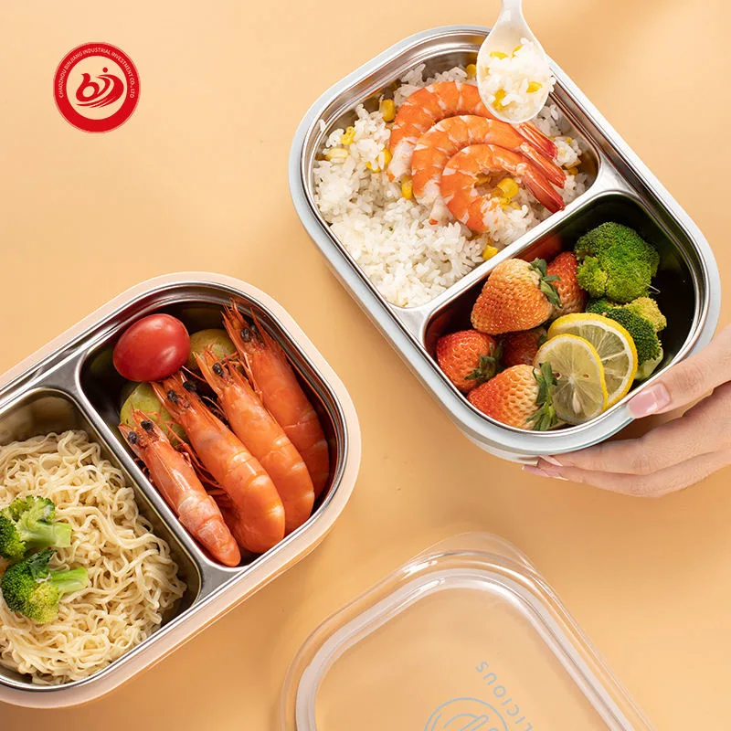 Однослойный биоразлагаемый 304 Нержавеющая сталь изолированный Takeway обед BENto Box для взрослых