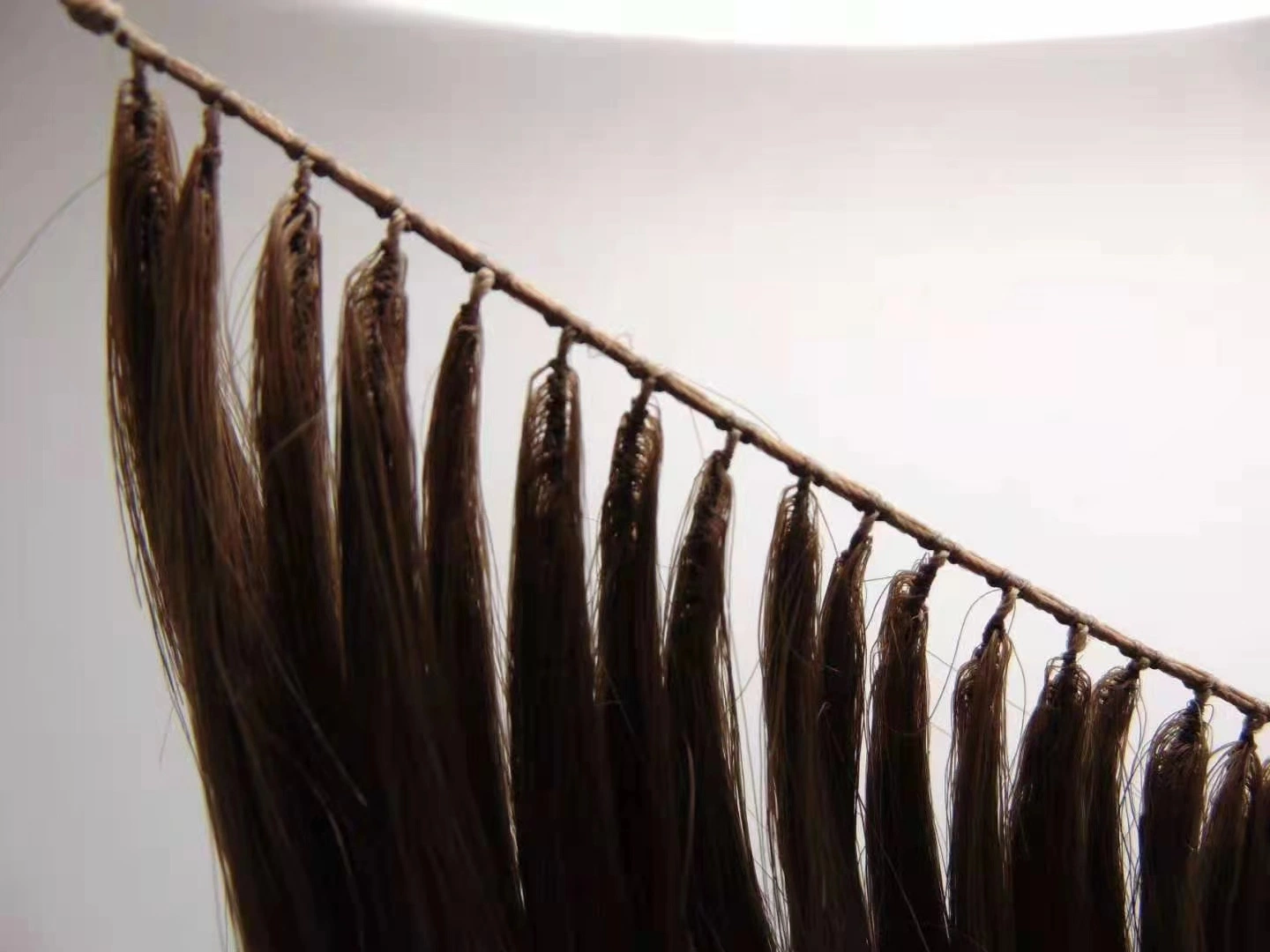 Black Dyeable Human Brazilian Remy Extensions Feather Line Hair Weft