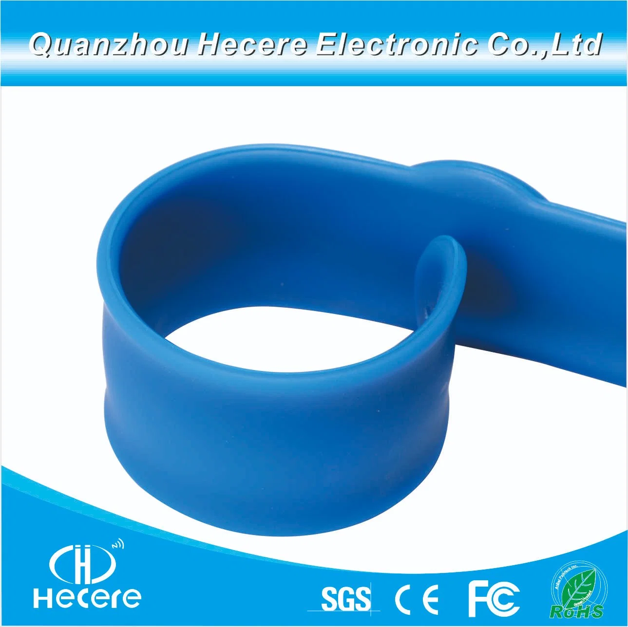 Top Qualify 13.56MHz ISO14443A NFC Tag213 RFID Slap Silicone Wristband