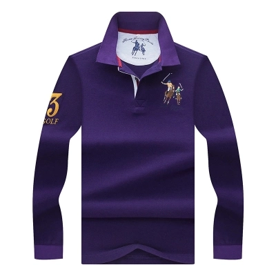 Wholesale Men's Long Sleeve Polo Shirt for Promotion