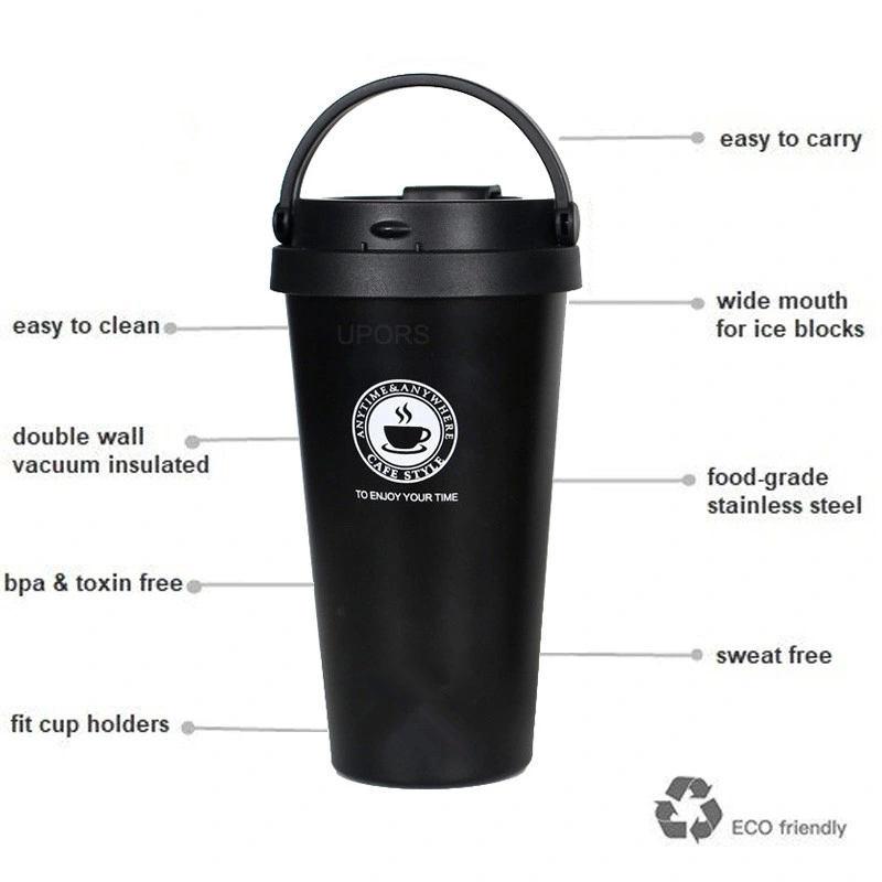 Promotional High quality/High cost performance 18/8 Stainless Steel Thermos Vacuum Insulated Coffee Mug with Handle