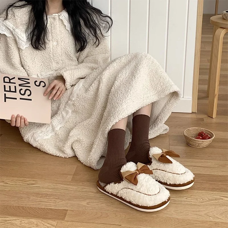 Autumn Winter Hot Selling Cotton Home Indoor Warm Women Girls Slippers