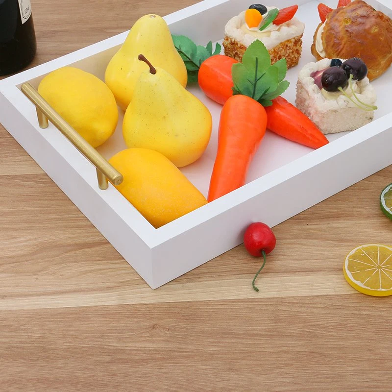 White Square Tray with 2 Handles